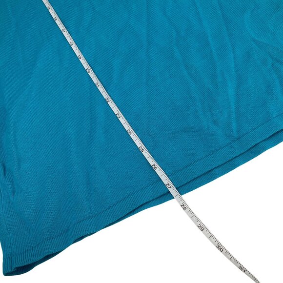 Quacker Factory Womens Turquoise Sleeveless Knit Top  Sequin Accents Size 2X - Picture 5 of 6